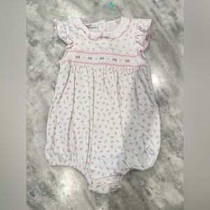 Pink Floral Smocked Baby One-Piece by Magnolia Baby